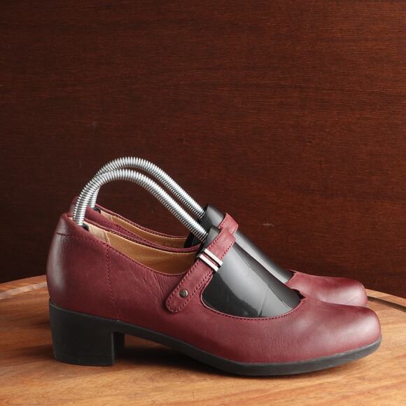 Dansko Heels WMS SZ EU 40 US 9.5-10 Red Callista Mary Jane Leather Comfort Shoes - Picture 1 of 14